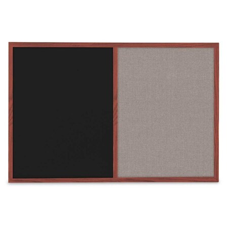 United Visual Products Slim Style Indoor Enclosed Corkboard, 36 UV504SCH-WHITE-PEARL
